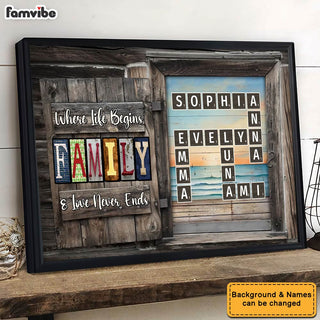 Personalized Gift For Family Word Art Poster 36400 Primary Mockup