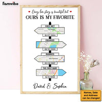 Personalized Gift For Couple Sign Post Map Poster 36403 thumb 1