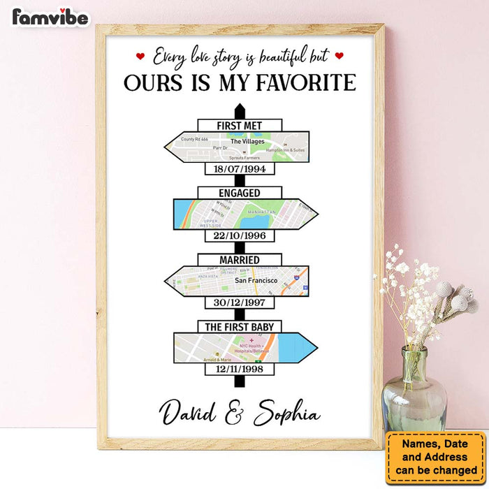 Personalized Gift For Couple Sign Post Map Poster 36403 1