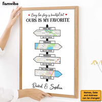 Personalized Gift For Couple Sign Post Map Poster 36403 thumb 1