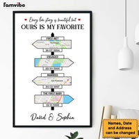 Personalized Gift For Couple Sign Post Map Poster 36403 thumb 1