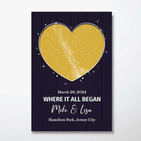 Personalized Couple First Date Map Where It All Began Poster 36407 thumb 1