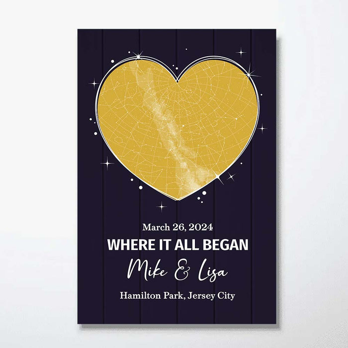Personalized Couple First Date Map Where It All Began Poster 36407 1