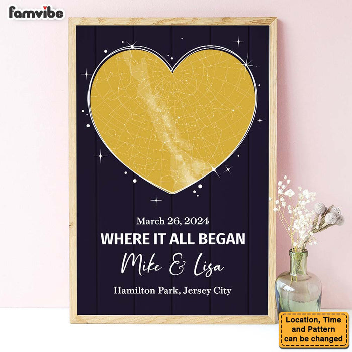 Personalized Couple First Date Map Where It All Began Poster 36407 1