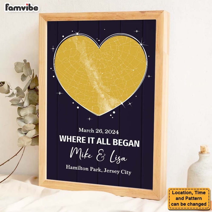Personalized Couple First Date Map Where It All Began Poster 36407 1