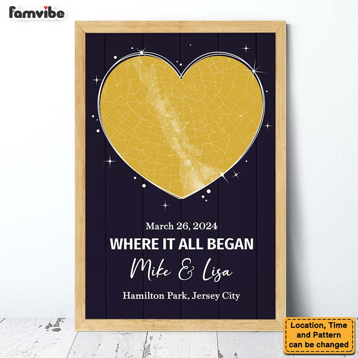 Personalized Couple First Date Map Where It All Began Poster 36407 1