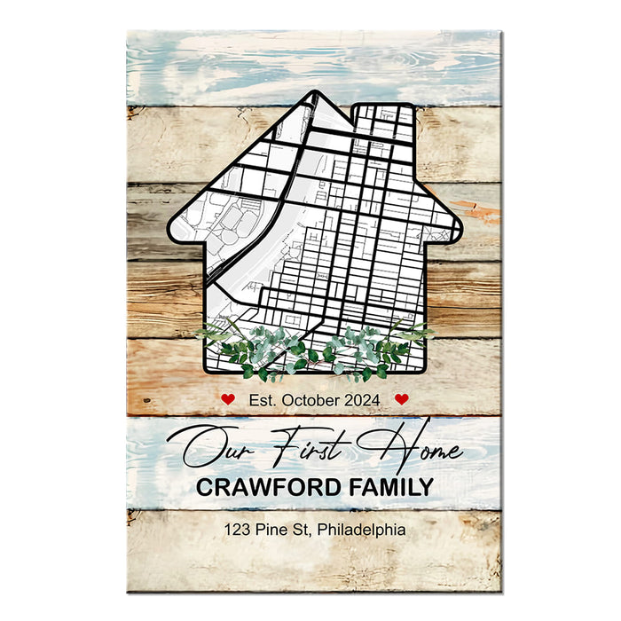 Personalized Housewarming Gift Family Map Poster 36408 1