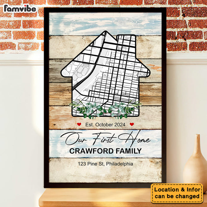 Personalized Housewarming Gift Family Map Poster 36408 1