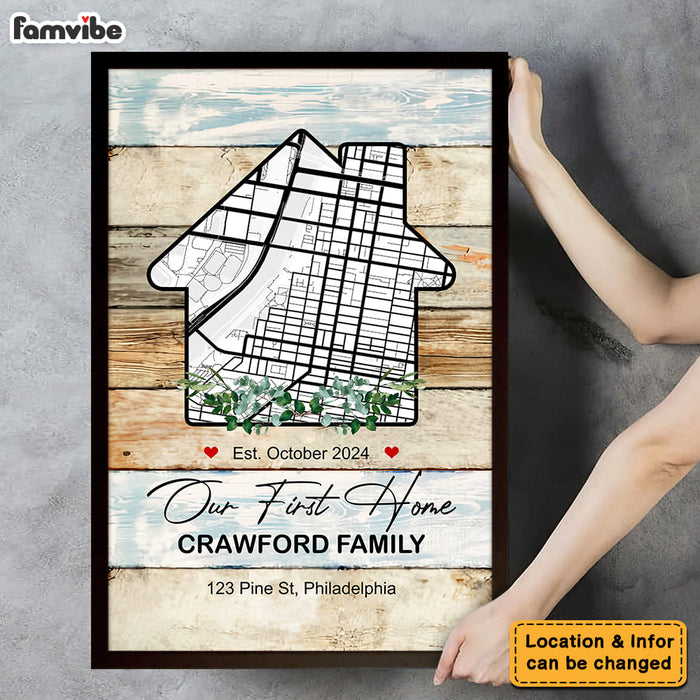 Personalized Housewarming Gift Family Map Poster 36408 1
