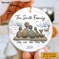 Personalized Family Pepple Art Circle Ceramic Ornament 36527 thumb 1