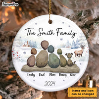 Personalized Family Pepple Art Circle Ceramic Ornament 36527 thumb 1