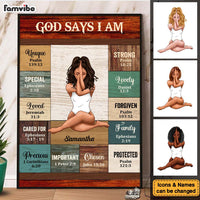 Personalized Gift For Woman God Says I Am Bible Verses Poster 36559 thumb 1