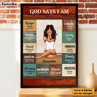 Personalized Gift For Woman God Says I Am Bible Verses Poster 36559 thumb 1