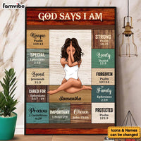 Personalized Gift For Woman God Says I Am Bible Verses Poster 36559 thumb 1