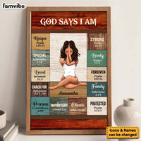 Personalized Gift For Woman God Says I Am Bible Verses Poster 36559 thumb 1