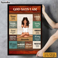 Personalized Gift For Woman God Says I Am Bible Verses Poster 36559 thumb 1