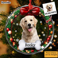 Personalized Dog Memorial  In Loving Memory Circle Glass Ornament 36584 thumb 1