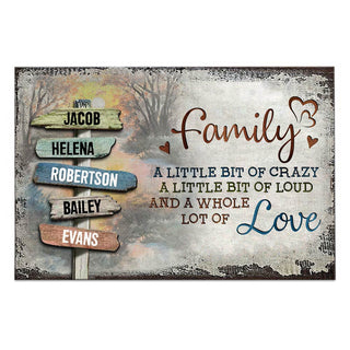 Personalized Family Crazy Loud Love Vintage Sunset Poster 36586 Primary Mockup