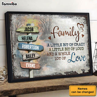 Personalized Family Crazy Loud Love Vintage Sunset Poster 36586 Primary Mockup
