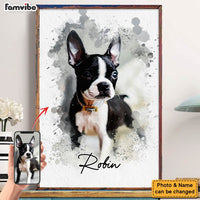 Personalized Watercolor Pet Poster From Photo, Gift For Pet Owners, New Pet Gift, Pet Memorial Gift 36637 thumb 1