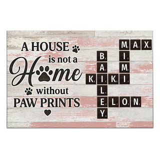 Personalized Home With Paw Prints Pet Crossword Poster 36680 Primary Mockup
