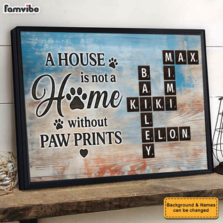 Personalized Home With Paw Prints Pet Crossword Poster 36680 Primary Mockup