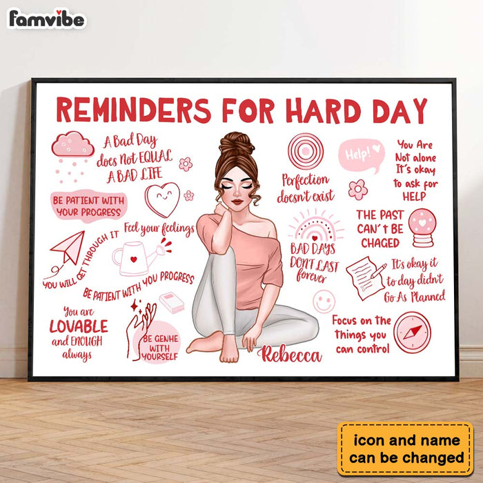 Personalized Reminders For Hard Days Positive Affirmations Poster 36708 1