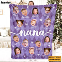 Personalized Gift For Nana Custom Grandkids Photo Blanket 36726 thumb 1