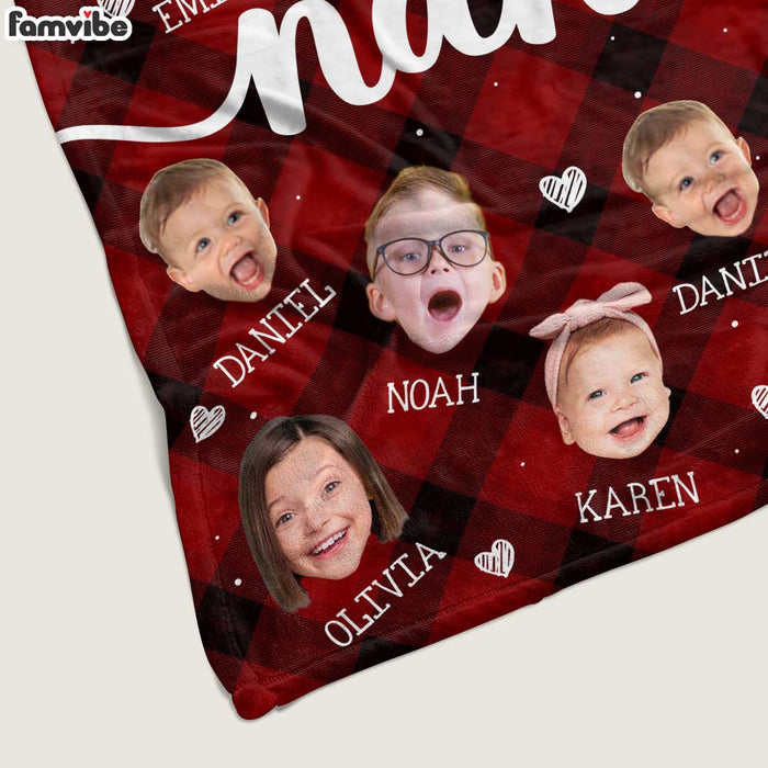 Personalized Gift For Nana Custom Grandkids Photo Blanket 36726 1