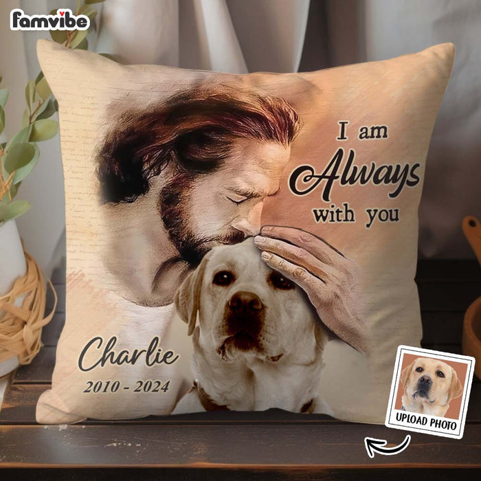 Personalized Memorial Custom Photo Pet In Jesus Arm Pillow 36750 1