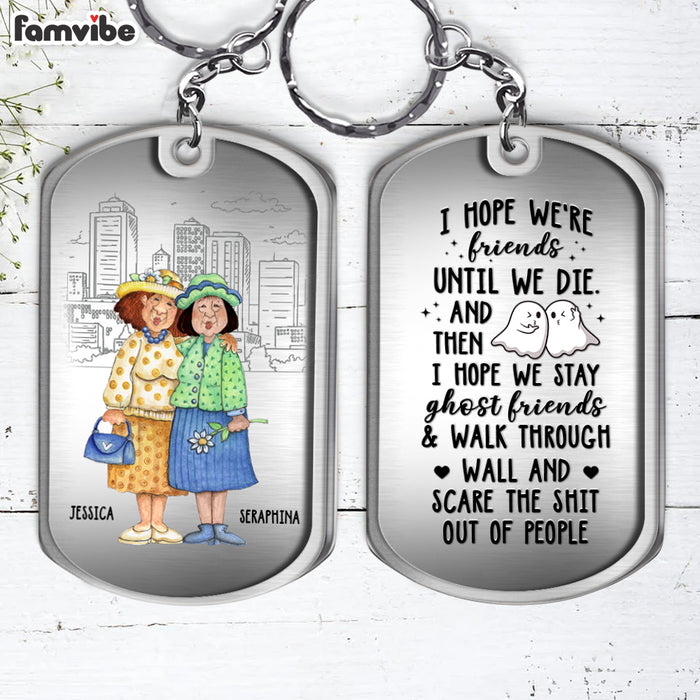 Personalized Gift For Best Friends, BFF, Sisters May Our Friendship Last A Lifetime And Beyond - Bestie Aluminum Keychain 36769 1