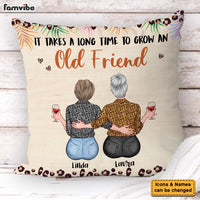 Personalized Bestie Gift It Takes A Long Time To Grow An Old Friend Pillow 36776 thumb 1