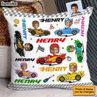 Personalized Gift For Grandson Car Racing Photo Custom Pillow 36974 thumb 1