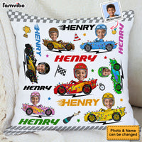 Personalized Gift For Grandson Car Racing Photo Custom Pillow 36974 thumb 1