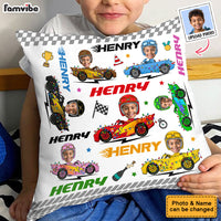 Personalized Gift For Grandson Car Racing Photo Custom Pillow 36974 thumb 1