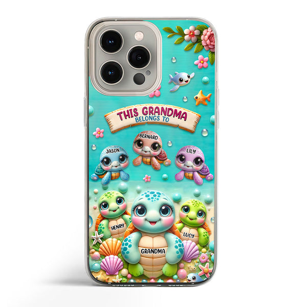 Personalized This Grandma belongs to Colorful Turtle Phone Case 36991