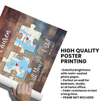 Personalized Anniversary Gift Hello - Will You - I Do - Wood Pallet Style - Map Poster 37017 thumb 1