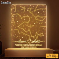 Personalized Constellation Chart Lamp - Gift Star Map on Night Light - Gift for Couples Plaque LED Lamp Night Light 37087 thumb 1
