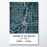 Personalized Where It All Began - Couple Gift, Anniversary Poster, Gift for Her, Him 37106 thumb 1