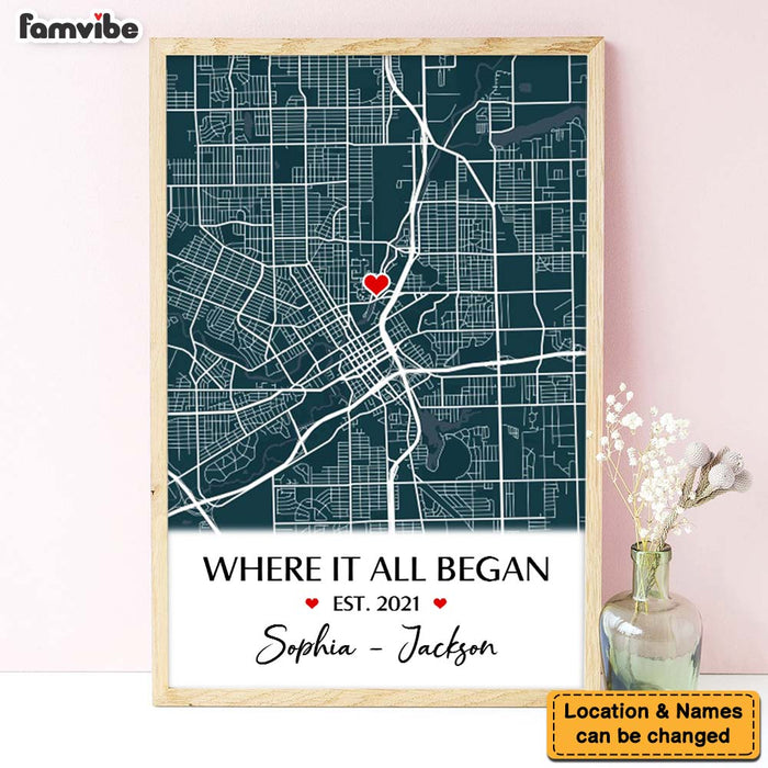 Personalized Where It All Began - Couple Gift, Anniversary Poster, Gift for Her, Him 37106 1