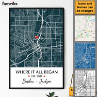 Personalized Where It All Began - Couple Gift, Anniversary Poster, Gift for Her, Him 37106 thumb 1