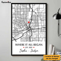 Personalized Where It All Began - Couple Gift, Anniversary Poster, Gift for Her, Him 37106 thumb 1