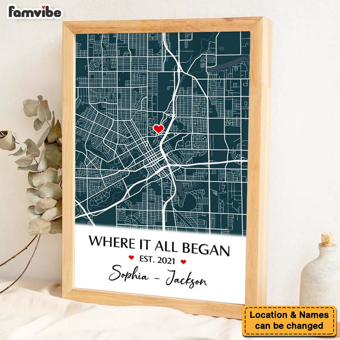 Personalized Where It All Began - Couple Gift, Anniversary Poster, Gift for Her, Him 37106 1
