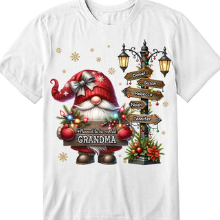 Personalized Gift For Grandma Christmas Gnomes Shirt Hoodie Sweatshirt 37137 Primary Mockup