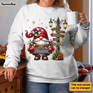 Personalized Gift For Grandma Christmas Gnomes Shirt Hoodie Sweatshirt 37137 Primary Mockup