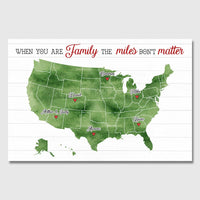 Personalized Gift Long Distance Family Map for Parents, Grandparents Poster 37238 thumb 1