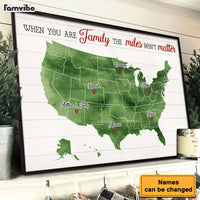 Personalized Gift Long Distance Family Map for Parents, Grandparents Poster 37238 thumb 1