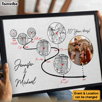 Personalized Anniversary Gift for Husband or Wife – Custom Timeline Map, Gift for Him or Her Poster 37319 thumb 1