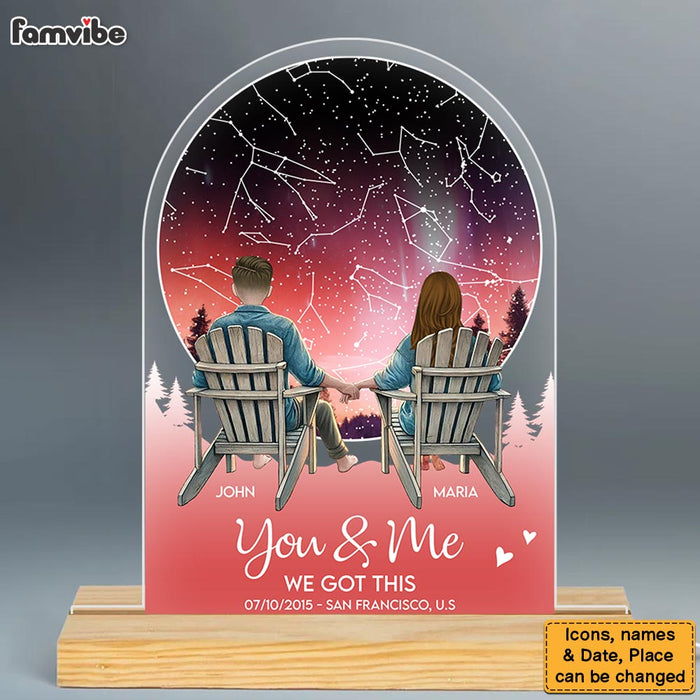 Personalized You & Me We Got This Constellation Custom Star Map Anniversary Gift Plaque LED Lamp Night Light 37344 1