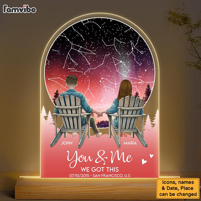 Personalized You & Me We Got This Constellation Custom Star Map Anniversary Gift Plaque LED Lamp Night Light 37344 1